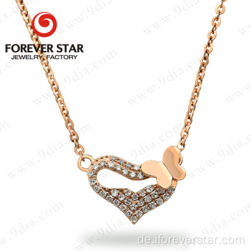 Butterfly Diamant Halskette Preise Gold Halskette 18k